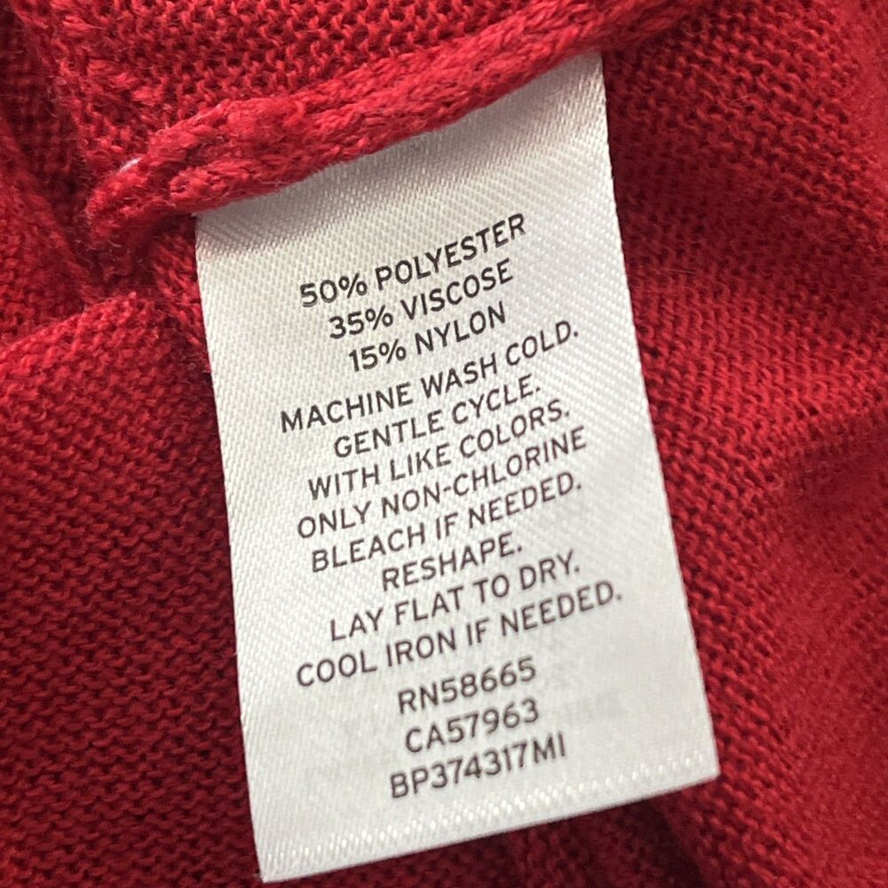 BP Women’s Red Ruffled Sweater Size Small - Picture 6 of 6